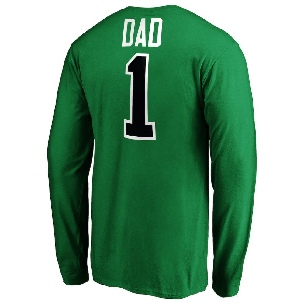NHL Kelly Green Dallas Stars #1 Dad Long Sleeve T-Shirt
