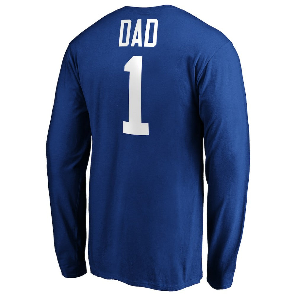 NHL Blue St. Louis Blues #1 Dad Long Sleeve T-Shirt