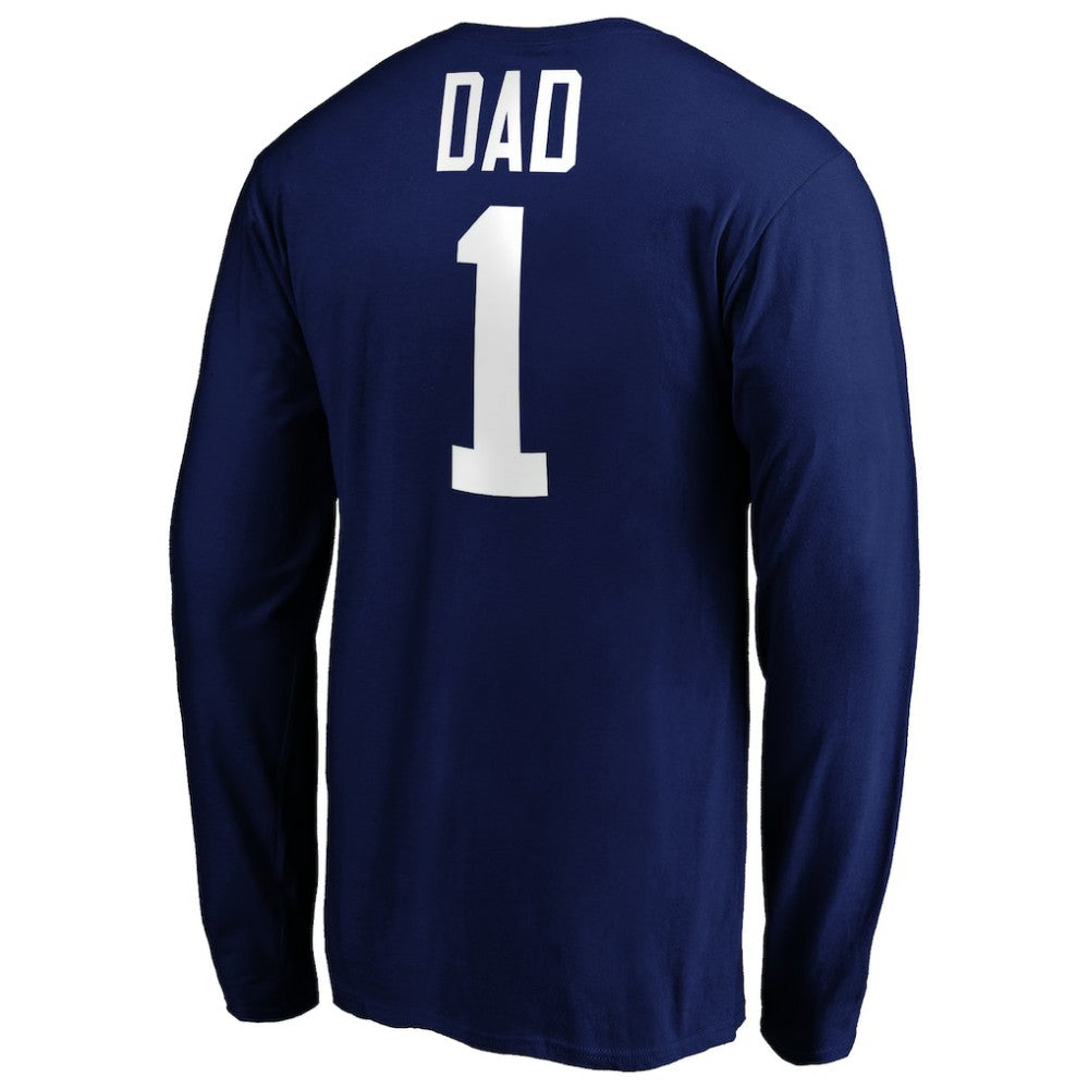 NHL Blue Toronto Maple Leafs #1 Dad Long Sleeve T-Shirt