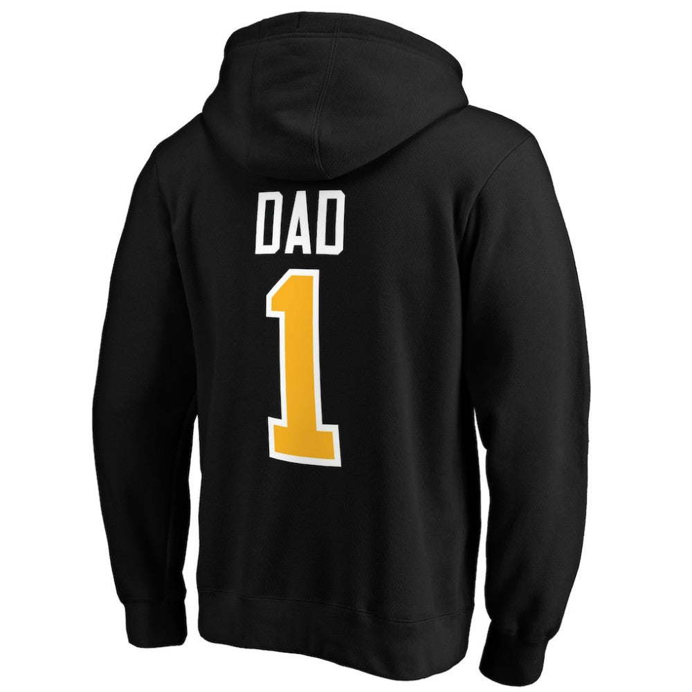 NHL Black Boston Bruins #1 Dad Pullover Hoodie