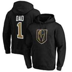 NHL Black Vegas Golden Knights #1 Dad Pullover Hoodie