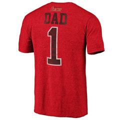 NHL Red Calgary Flames Greatest Dad Tri-Blend T-Shirt