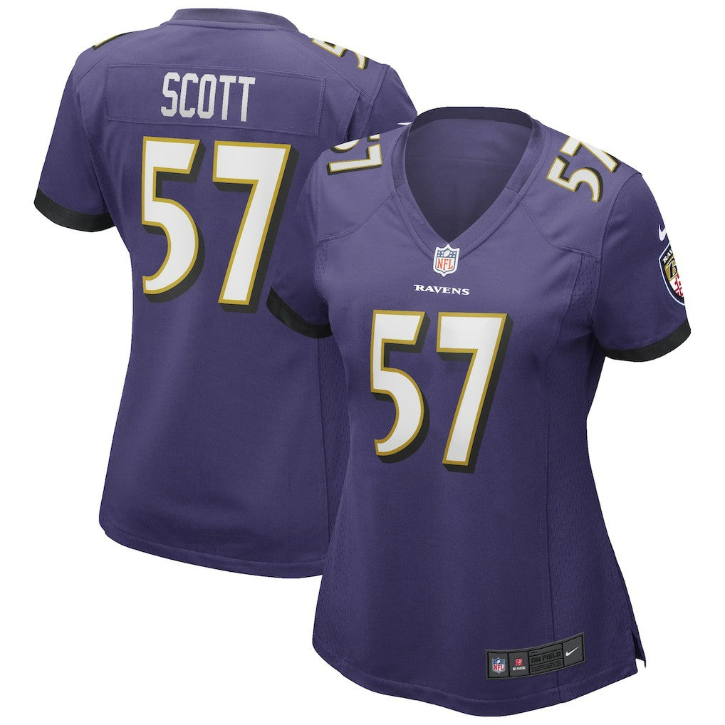 Bart Scott  Women's Game Retired Player Jersey - Baltimore Ravens