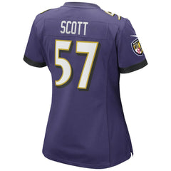 Bart Scott  Women's Game Retired Player Jersey - Baltimore Ravens