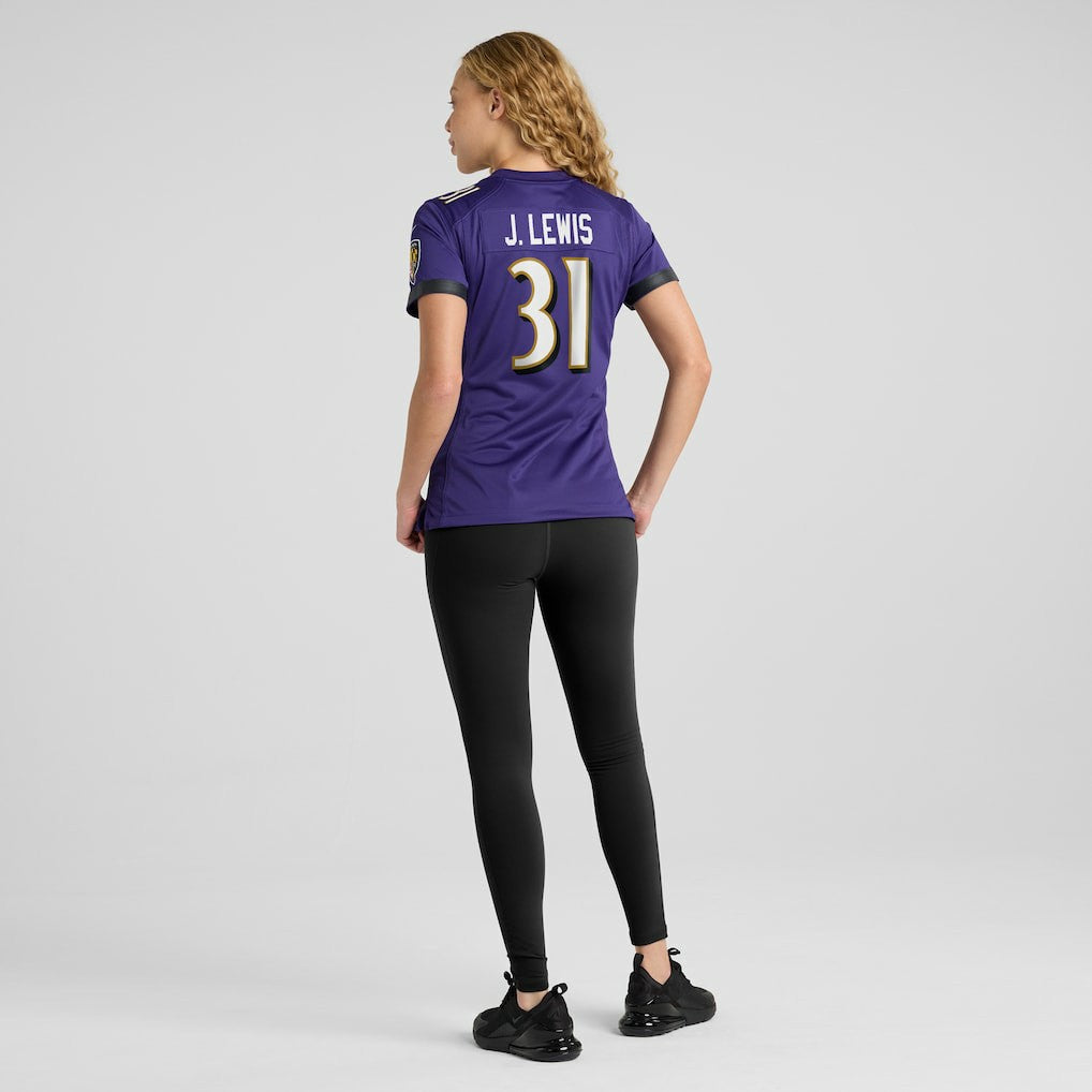 Jamal Lewis  Women's Game Retired Player Jersey - Baltimore Ravens