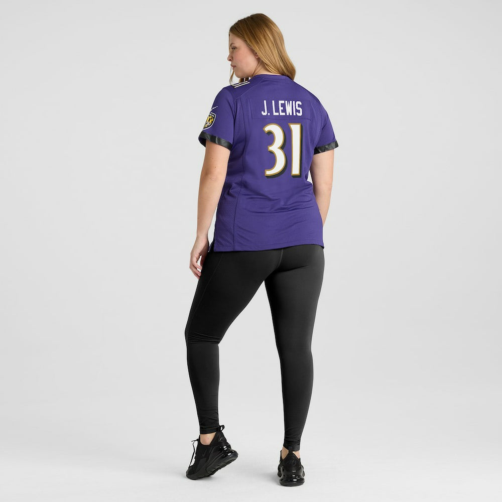 Jamal Lewis  Women's Game Retired Player Jersey - Baltimore Ravens