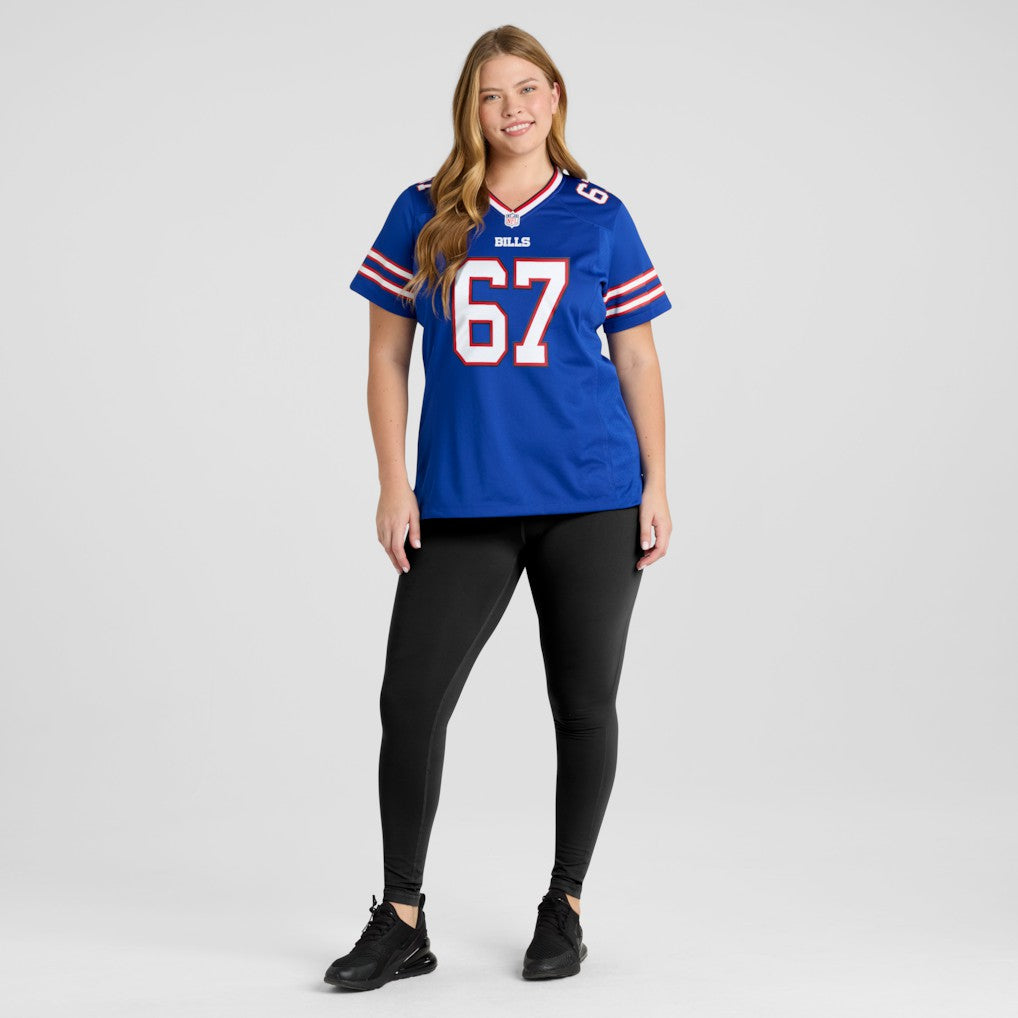 Kent Hull  Women's Game Retired Player Jersey - Buffalo Bills