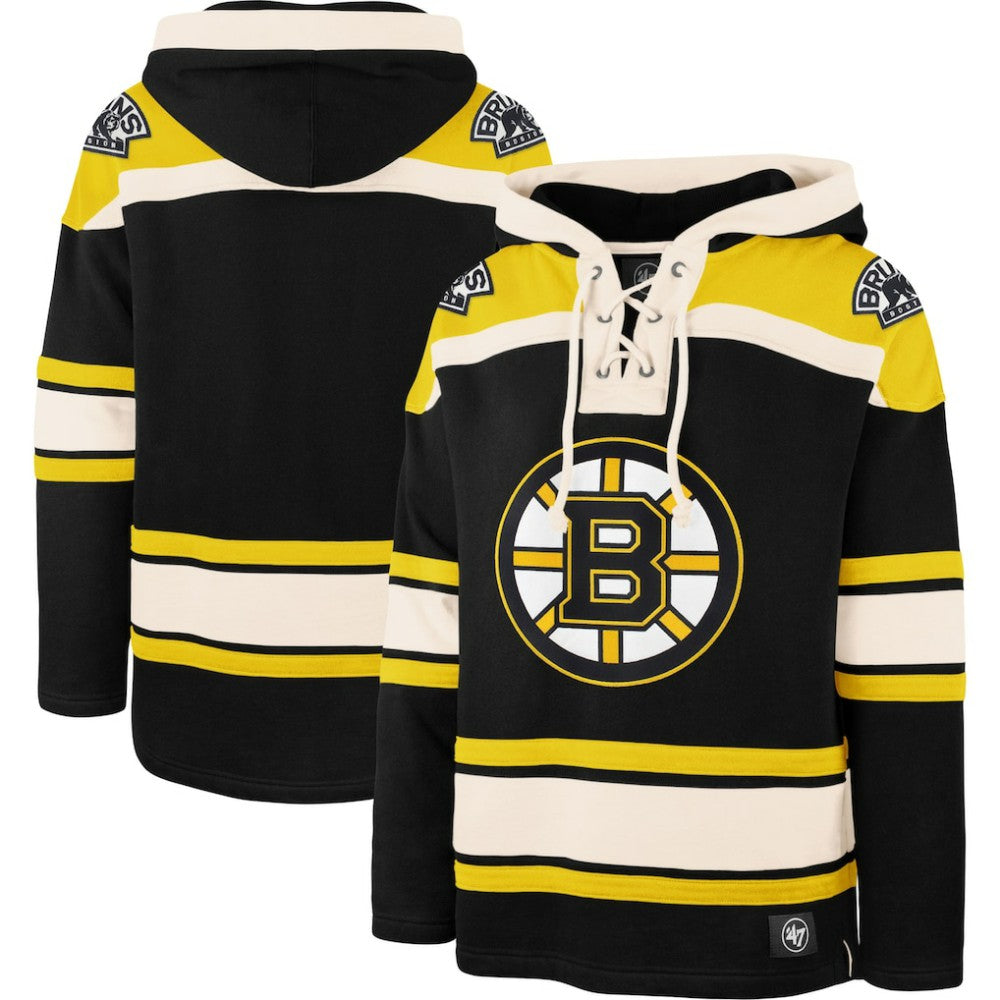 NHL Black Boston Bruins '47 Superior Lacer Hoodie
