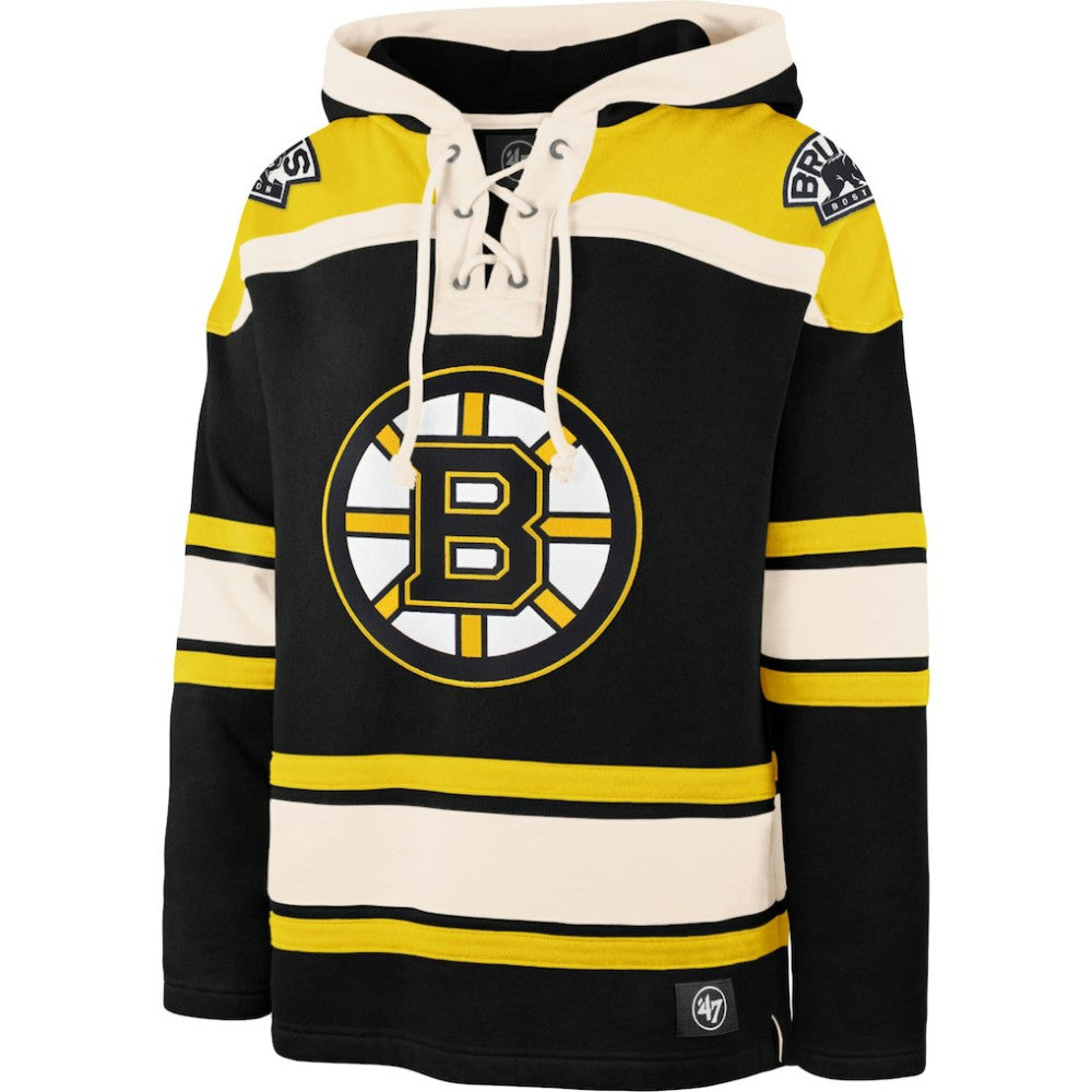 NHL Black Boston Bruins '47 Superior Lacer Hoodie