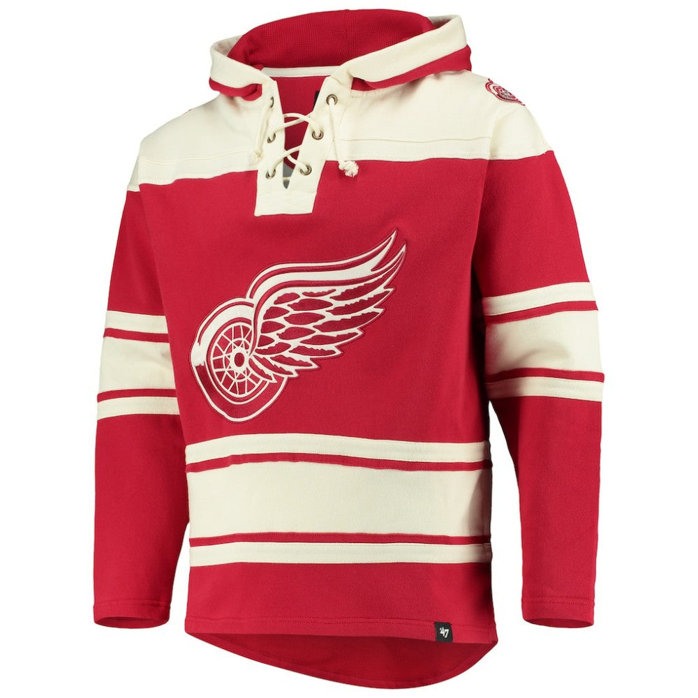 NHL Red Detroit Red Wings '47 Superior Lacer Hoodie