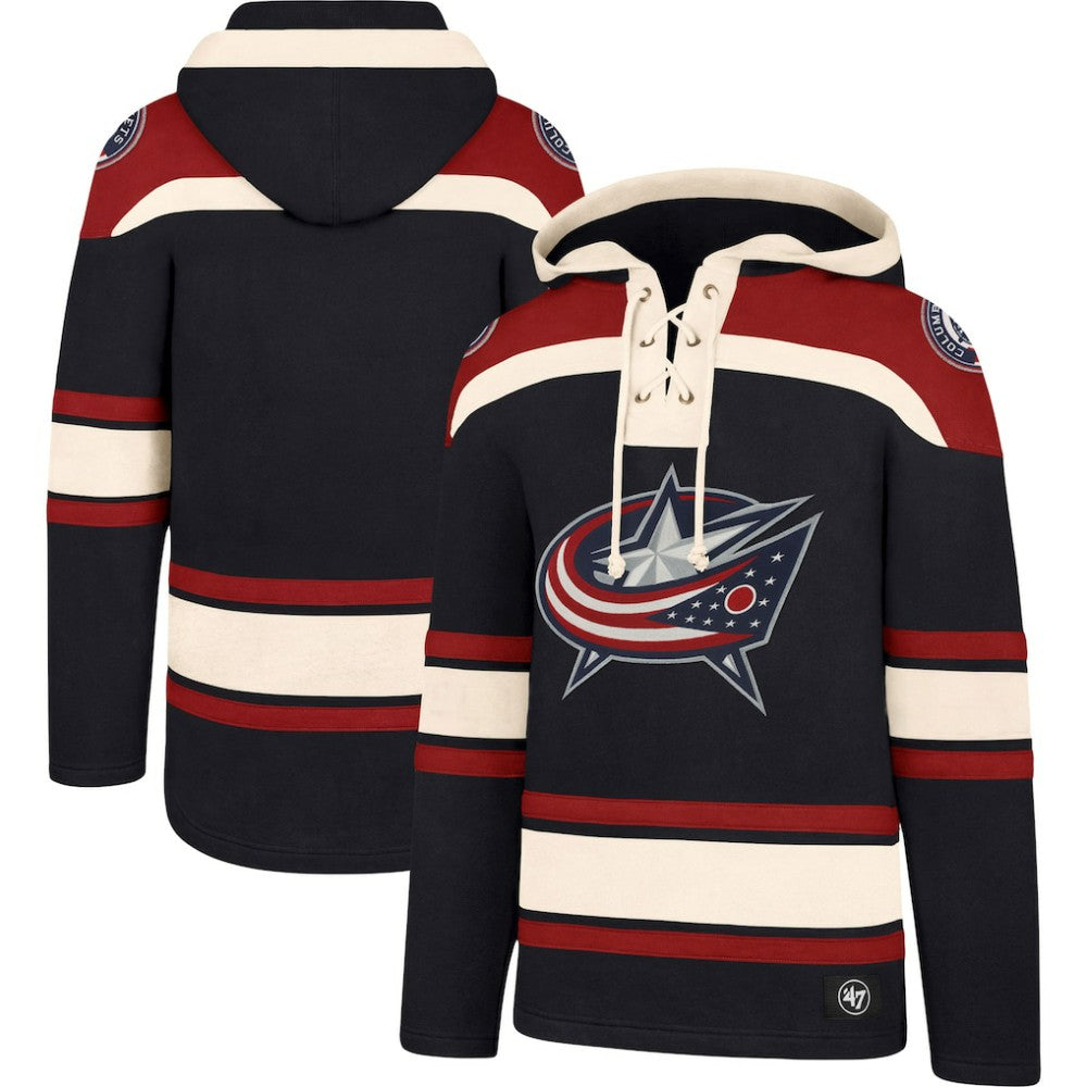 NHL Navy Columbus Blue Jackets '47 Superior Lacer Hoodie