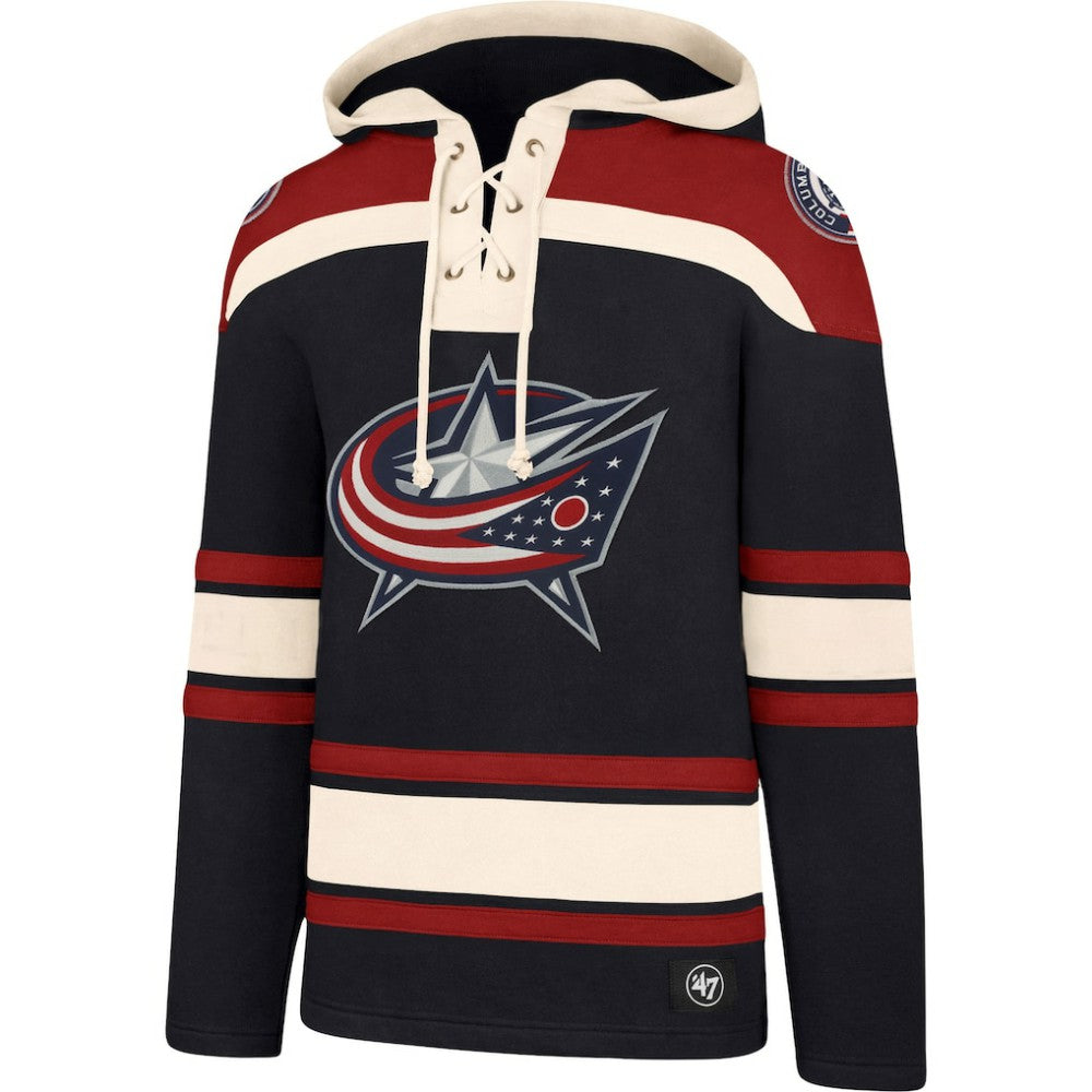 NHL Navy Columbus Blue Jackets '47 Superior Lacer Hoodie