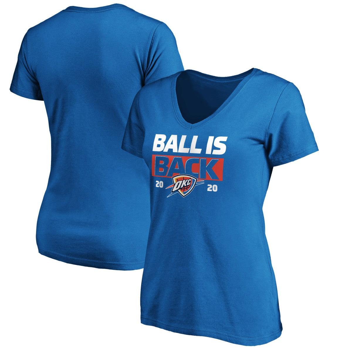 NBA Oklahoma City Thunder Women's Ball Is Back V-Neck T-Shirt
