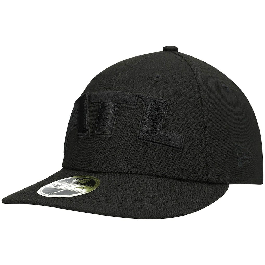 Alternate Logo Black on Black Low Profile 59FIFTY II Fitted Hat - Atlanta Falcons