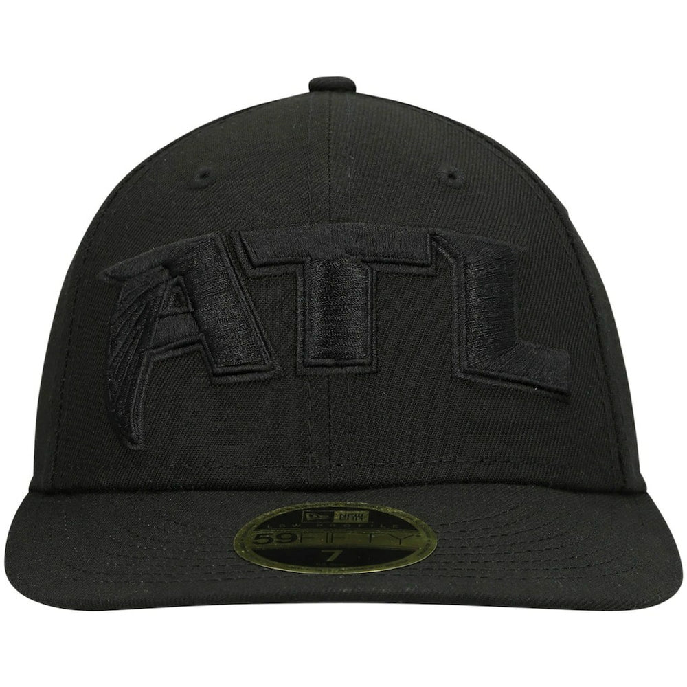 Alternate Logo Black on Black Low Profile 59FIFTY II Fitted Hat - Atlanta Falcons