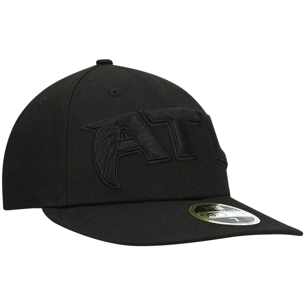 Alternate Logo Black on Black Low Profile 59FIFTY II Fitted Hat - Atlanta Falcons