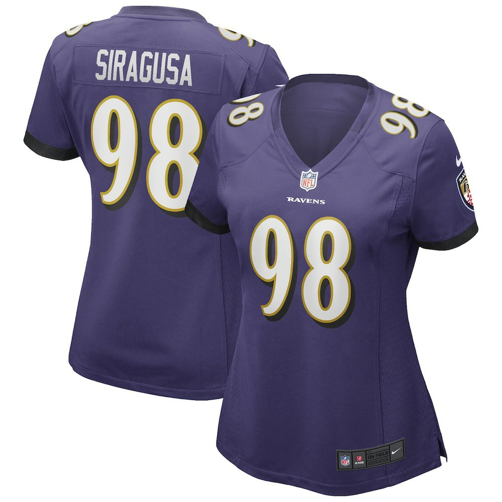 Tony Siragusa  Women's Game Retired Player Jersey - Baltimore Ravens
