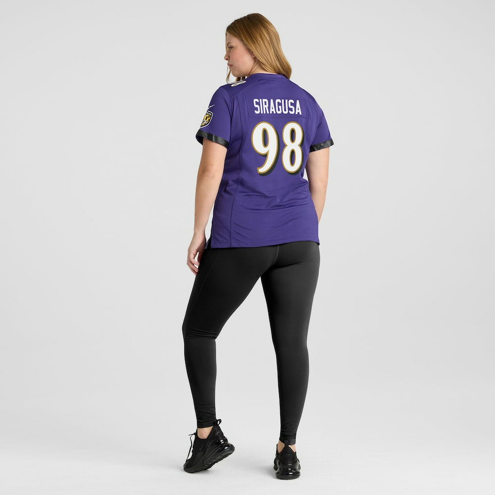 Tony Siragusa  Women's Game Retired Player Jersey - Baltimore Ravens