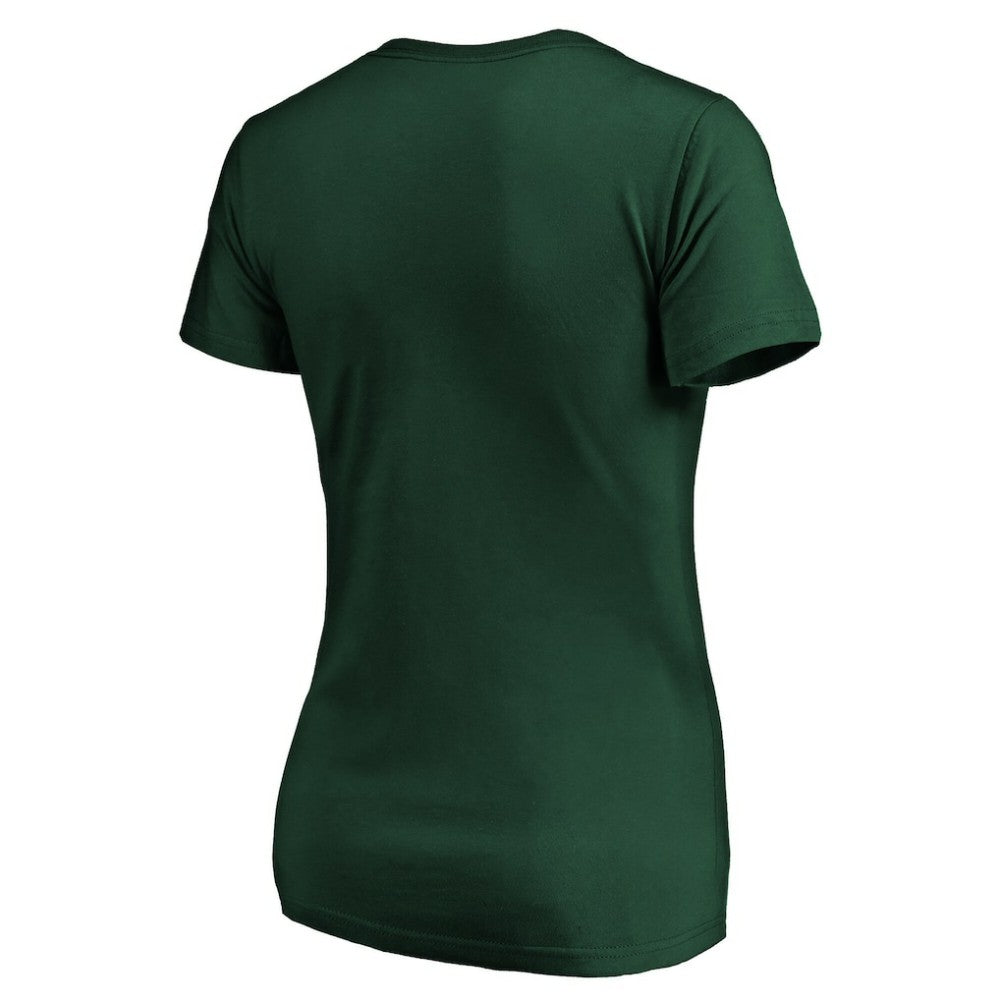NHL Green Minnesota Wild Women's Drop the Puck V-Neck T-Shirt