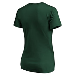 NHL Green Minnesota Wild Women's Drop the Puck V-Neck T-Shirt