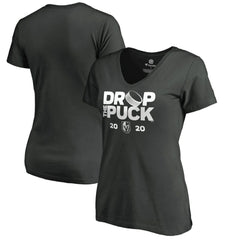 NHL Black Vegas Golden Knights Women's Drop the Puck V-Neck T-Shirt