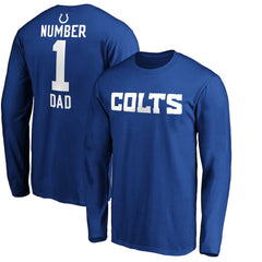 #1 Dad Long Sleeve Team Logo T-Shirt - Indianapolis Colts