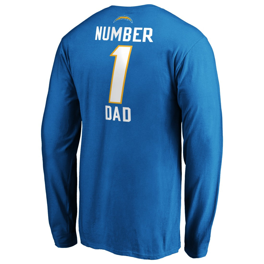 #1 Dad Long Sleeve Team Logo T-Shirt - Los Angeles Chargers