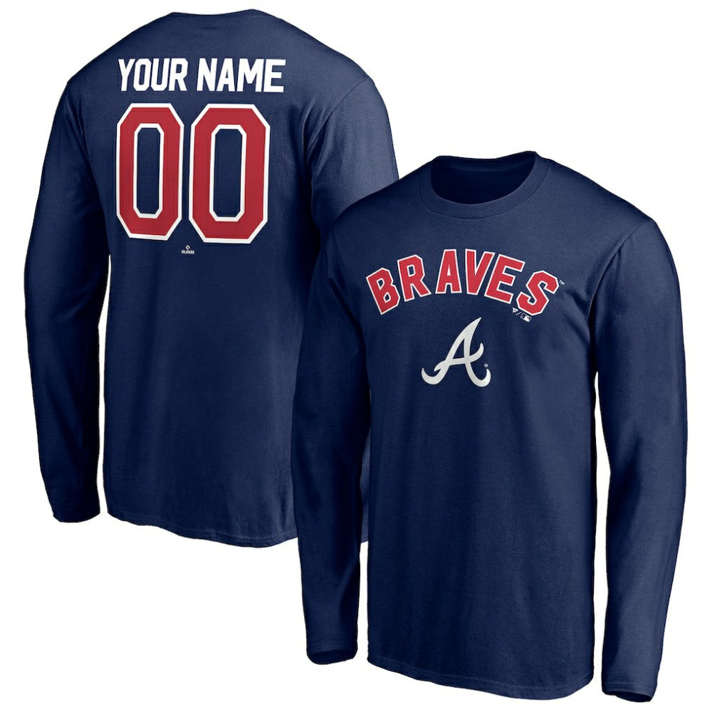 MLB Atlanta Braves Personalized Winning Streak Name & Number Long Sleeve T-Shirt