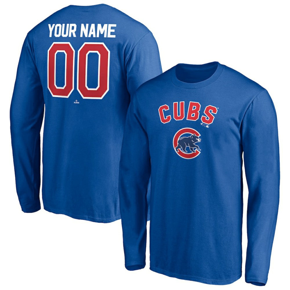 MLB Chicago Cubs Personalized Winning Streak Name & Number Long Sleeve T-Shirt
