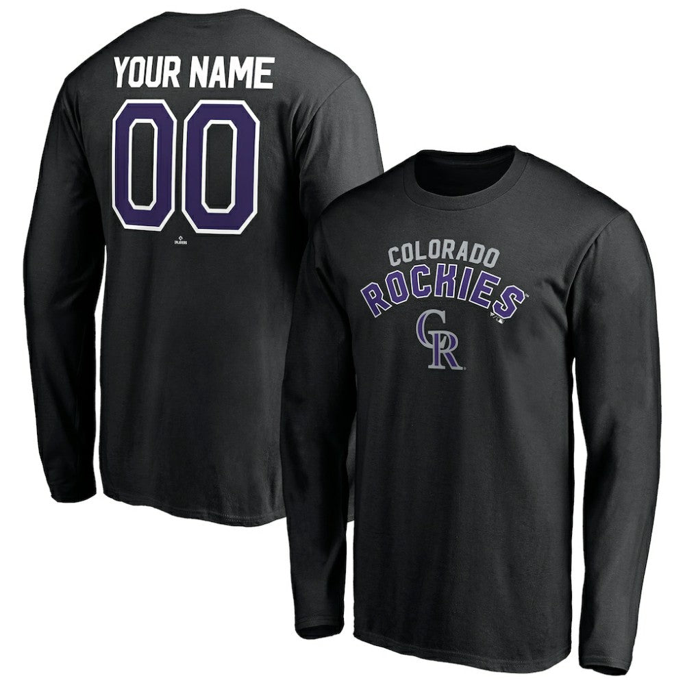 MLB Colorado Rockies Personalized Winning Streak Name & Number Long Sleeve T-Shirt