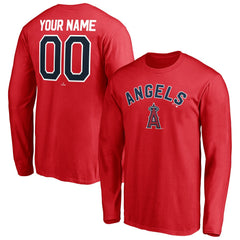 MLB Los Angeles Angels Personalized Winning Streak Name & Number Long Sleeve T-Shirt