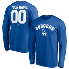 MLB Los Angeles Dodgers Personalized Winning Streak Name & Number Long Sleeve T-Shirt