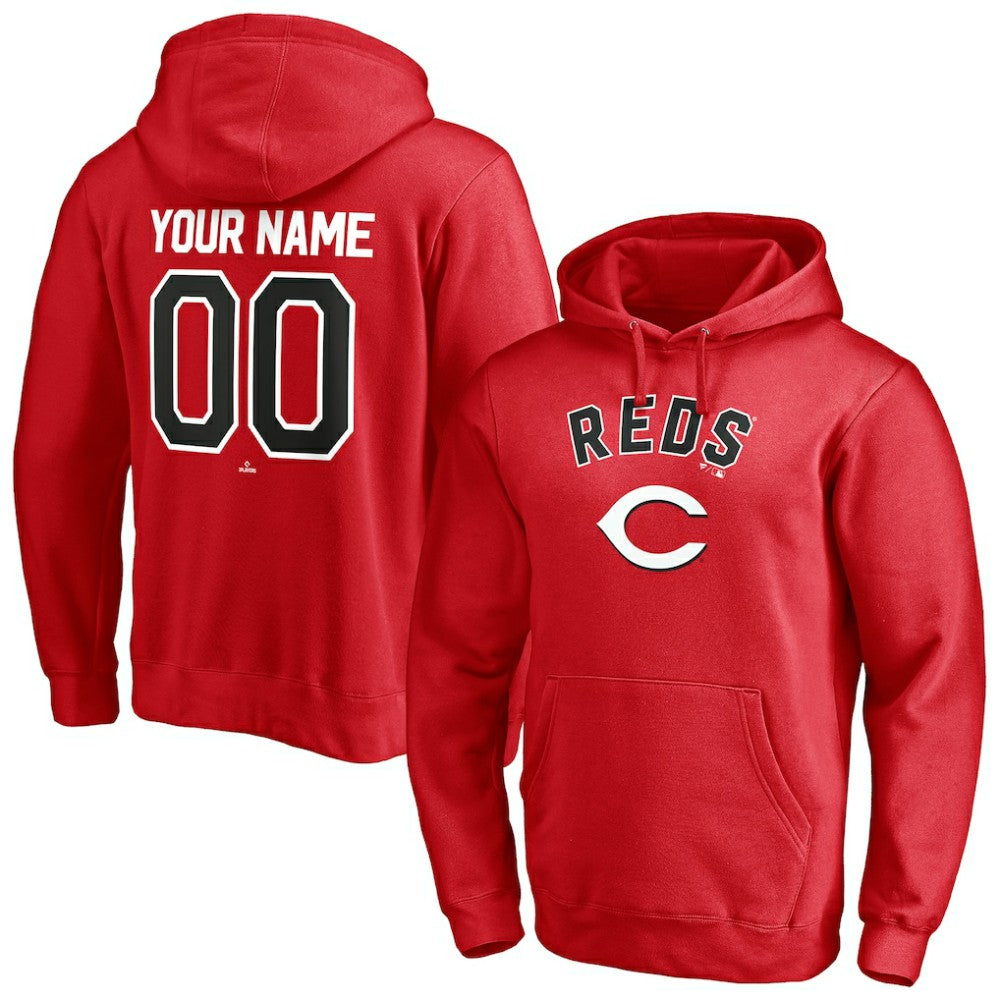MLB Cincinnati Reds Personalized Winning Streak Name & Number Pullover Hoodie