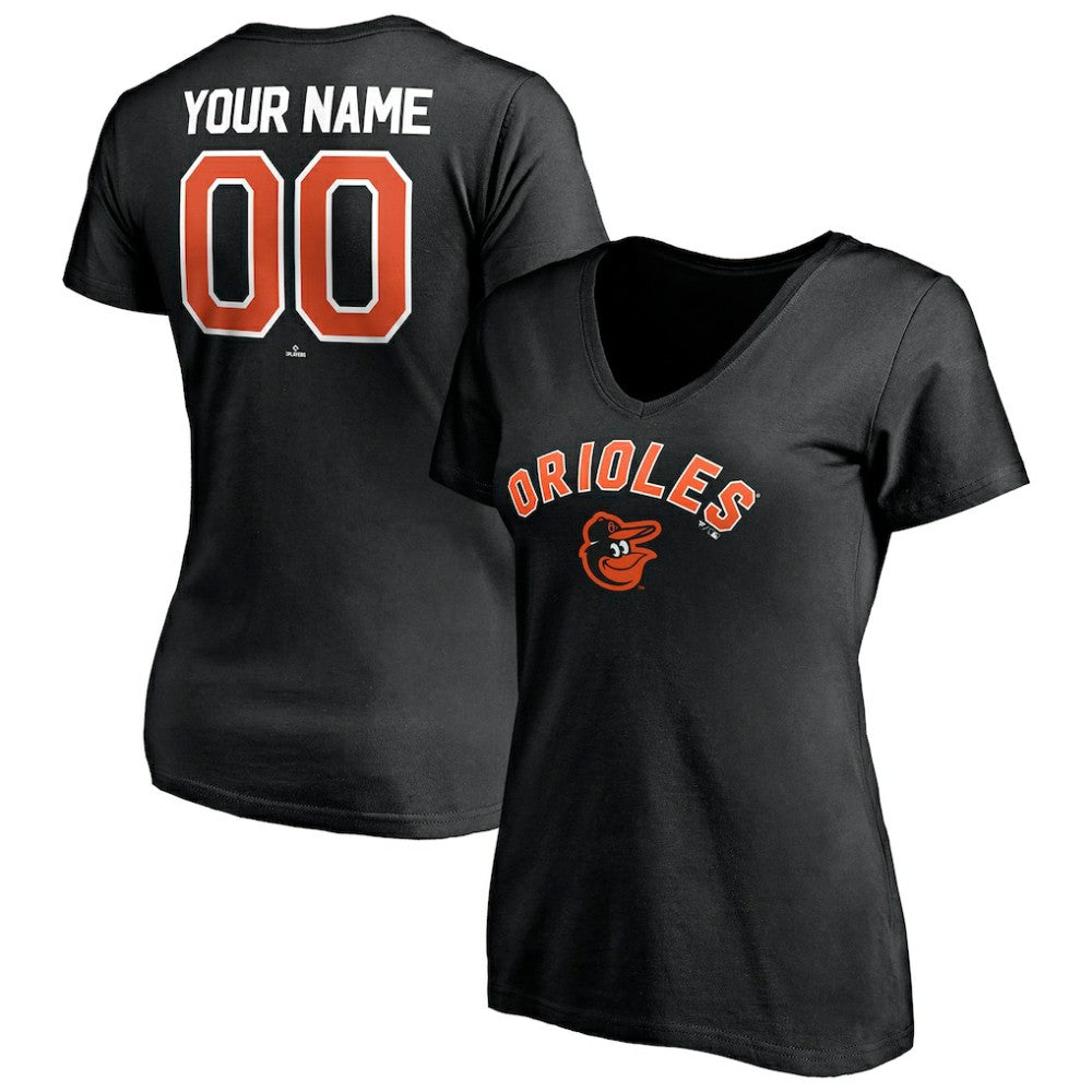 MLB Baltimore Orioles Women's Personalized Winning Streak Name & Number V-Neck T-Shirt