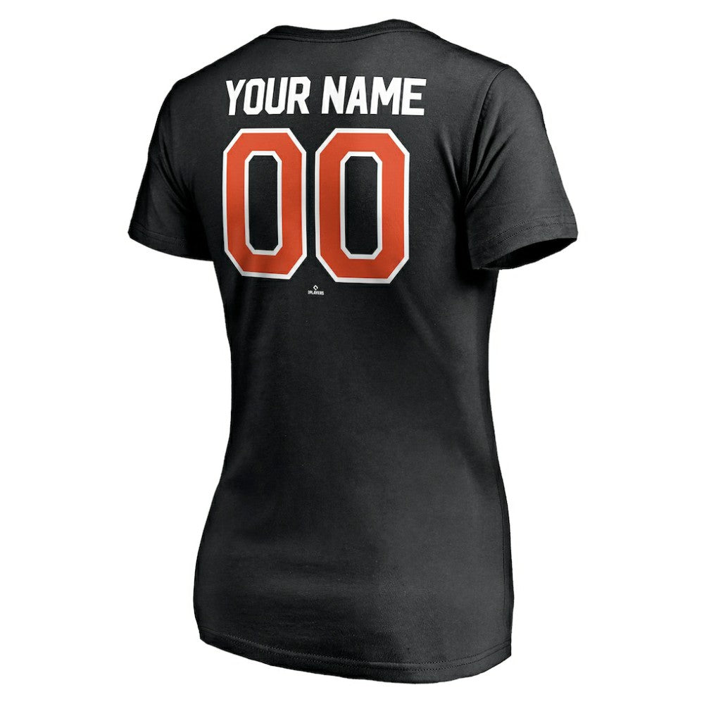 MLB Baltimore Orioles Women's Personalized Winning Streak Name & Number V-Neck T-Shirt