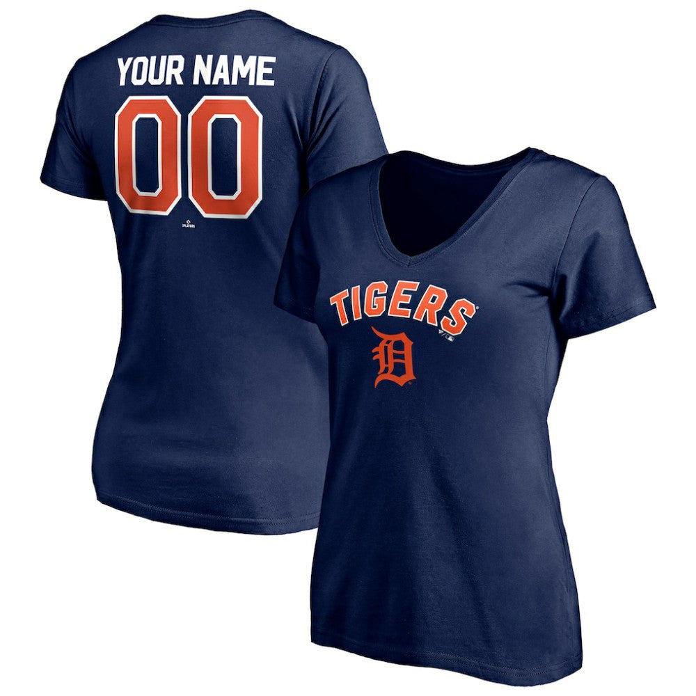 MLB Detroit Tigers Women's Personalized Winning Streak Name & Number V-Neck T-Shirt