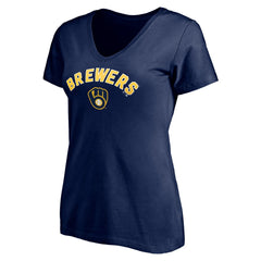 MLB Milwaukee Brewers Women's Personalized Winning Streak Name & Number V-Neck T-Shirt