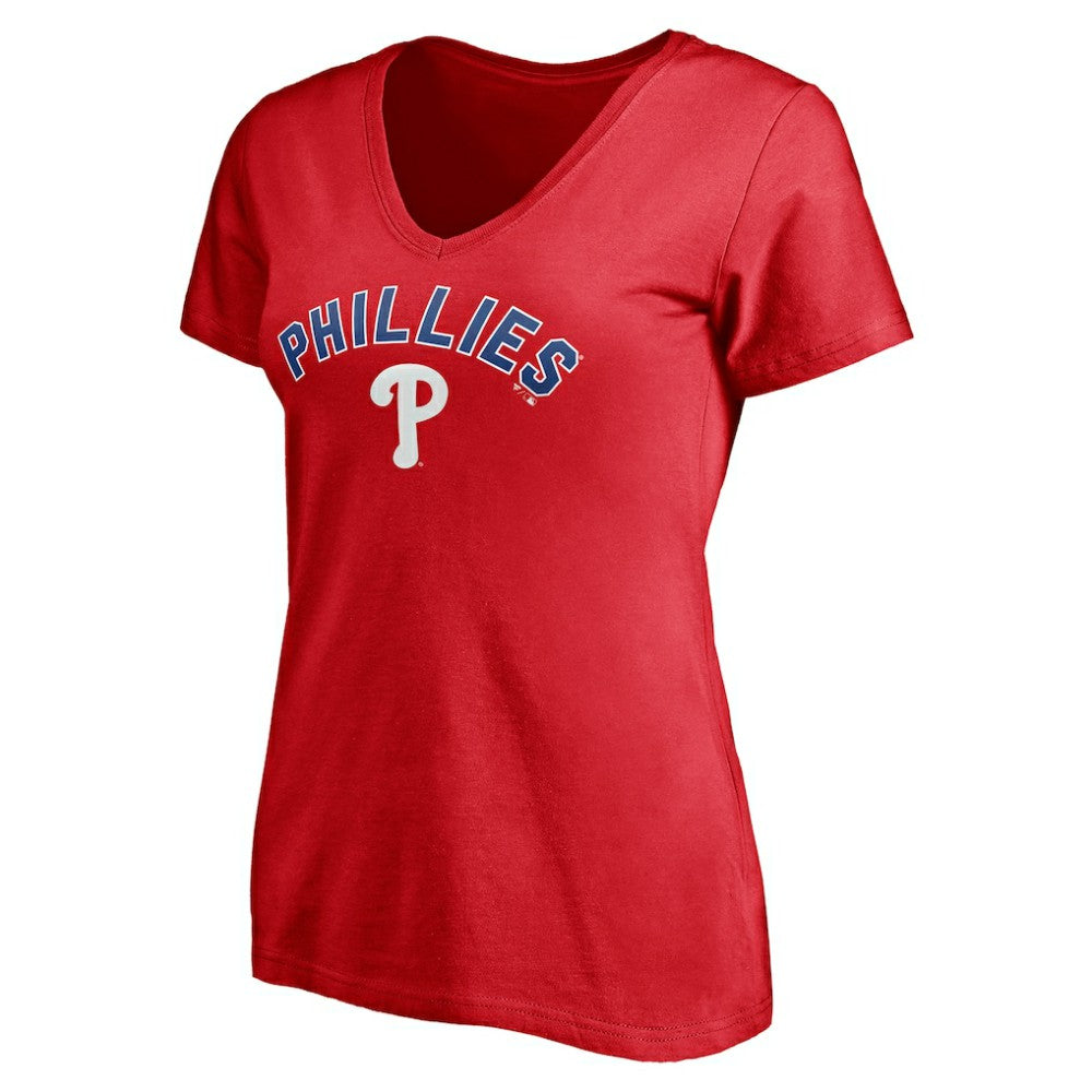 MLB Philadelphia Phillies Women's Personalized Winning Streak Name & Number V-Neck T-Shirt