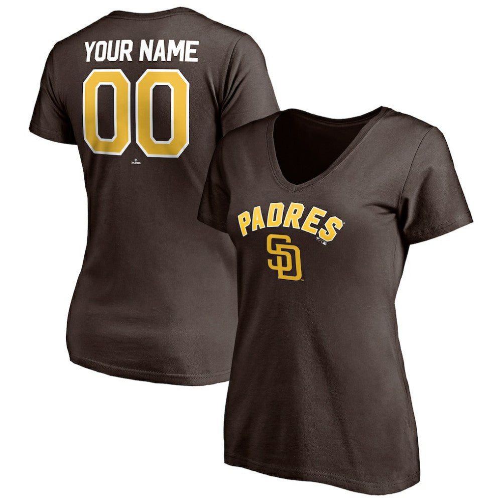 MLB San Diego Padres Women's Personalized Winning Streak Name & Number V-Neck T-Shirt