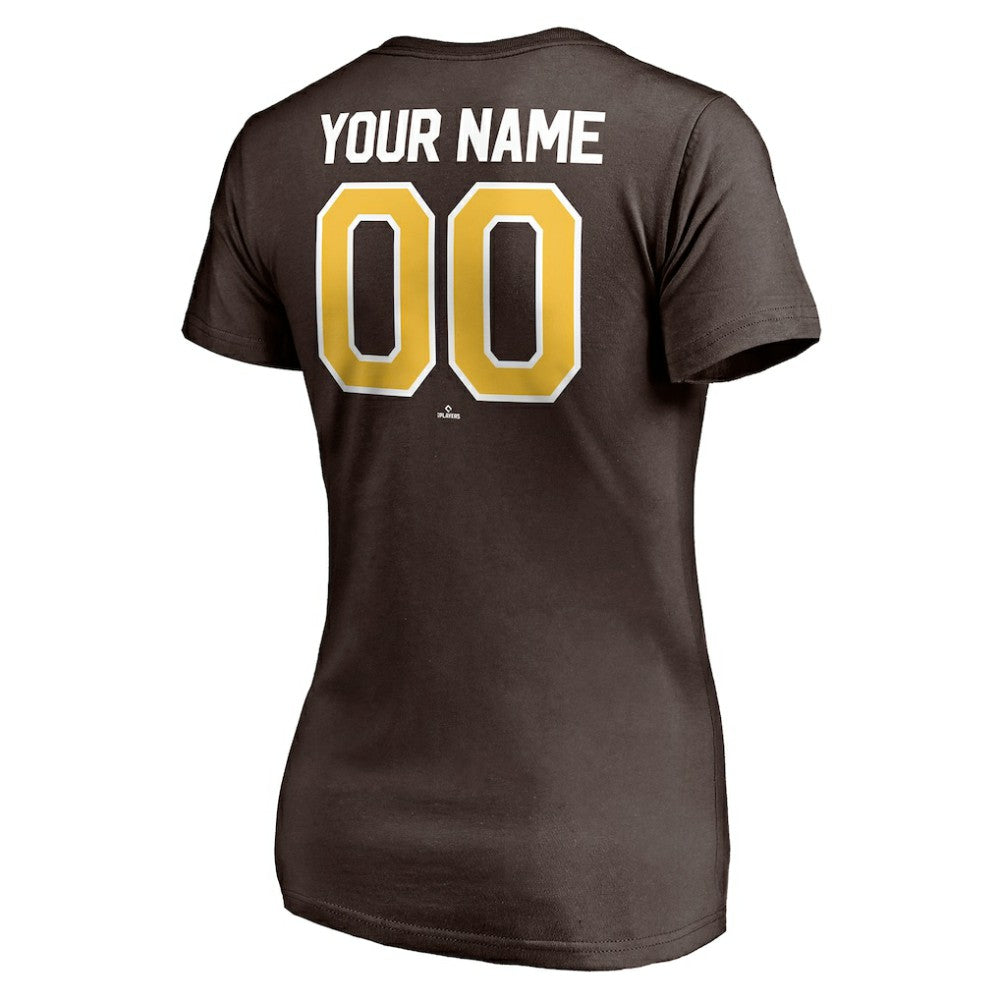 MLB San Diego Padres Women's Personalized Winning Streak Name & Number V-Neck T-Shirt