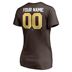 MLB San Diego Padres Women's Personalized Winning Streak Name & Number V-Neck T-Shirt