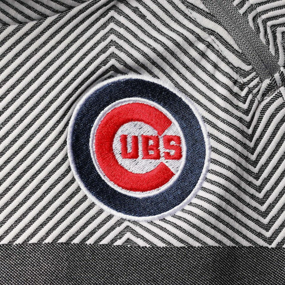 MLB Chicago Cubs Levelwear Women's Verse Asymmetrical Raglan Tri-Blend Quarter-Zip Jacket