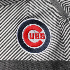 MLB Chicago Cubs Levelwear Women's Verse Asymmetrical Raglan Tri-Blend Quarter-Zip Jacket