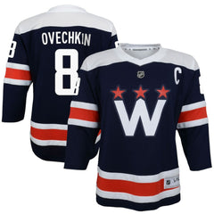 NHL Navy Alexander Ovechkin Washington Capitals Youth 2020/21 Alternate Replica Player Jersey