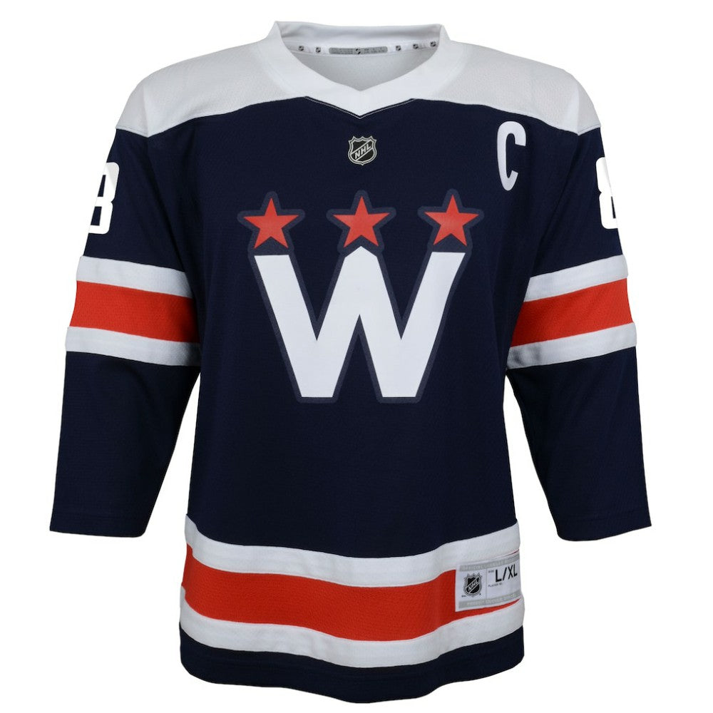 NHL Navy Alexander Ovechkin Washington Capitals Youth 2020/21 Alternate Replica Player Jersey