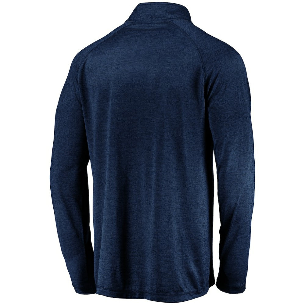 NHL Navy Seattle Kraken Fanatics Primary Logo Quarter-Zip Pullover Fleece Jacket