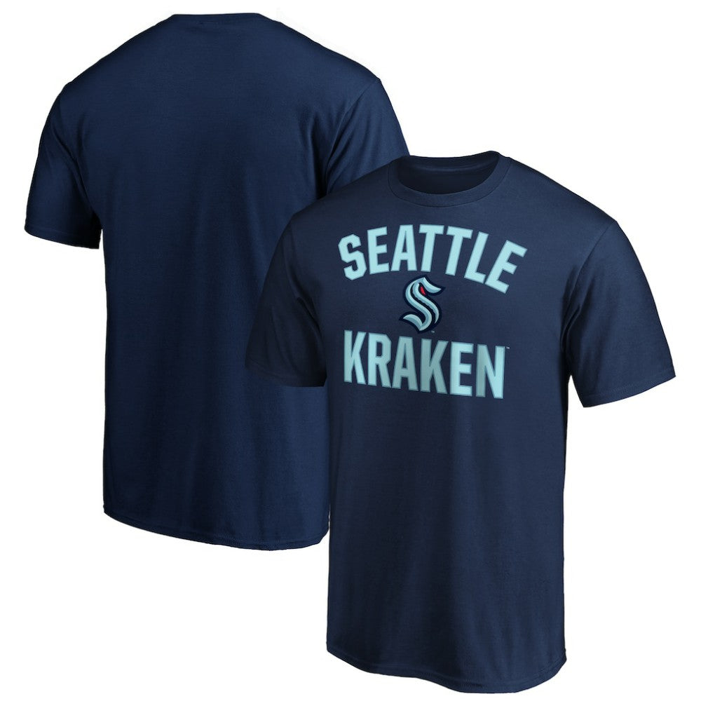 NHL Navy Seattle Kraken Fanatics Victory Arch T-Shirt