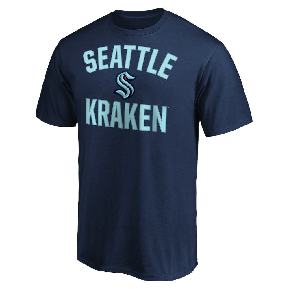 NHL Navy Seattle Kraken Fanatics Victory Arch T-Shirt