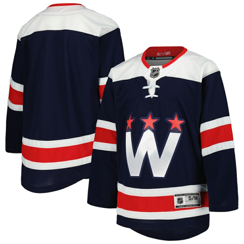 NHL Navy Washington Capitals Youth 2020/21 Alternate Premier Jerseys
