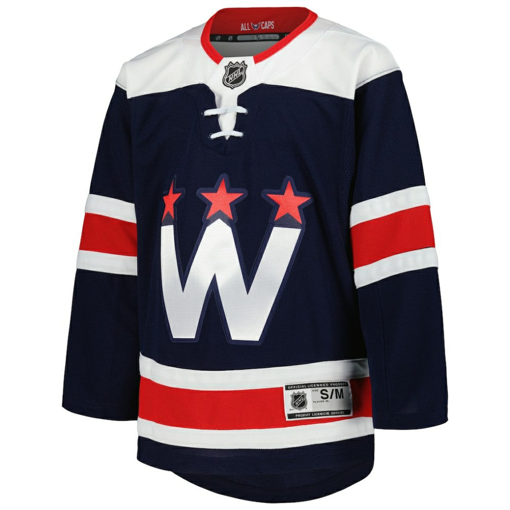NHL Navy Washington Capitals Youth 2020/21 Alternate Premier Jerseys